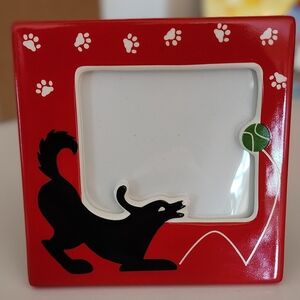 Avon Red Frame with Black Dog Silhouette